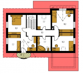 Floor plan of second floor - PREMIER 100